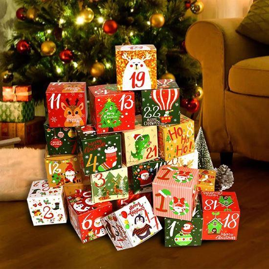 Obrázek z Adventní kalendář - plnitelné krabičky 24 ks
