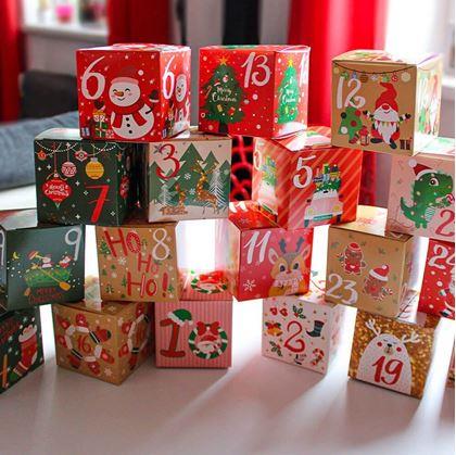 Obrázek z Adventní kalendář - plnitelné krabičky 24 ks