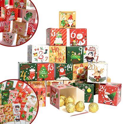 Obrázek z Adventní kalendář - plnitelné krabičky 24 ks