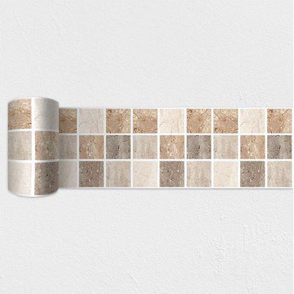 Obrázek z Samolepicí lišta mozaika - hnědá