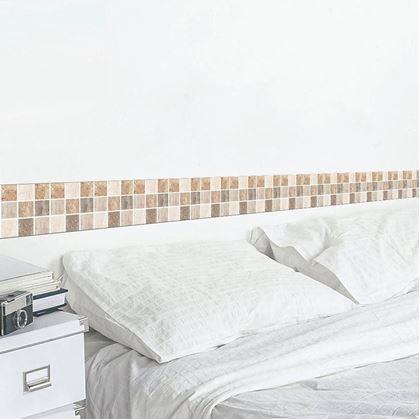 Obrázek z Samolepicí lišta mozaika - hnědá