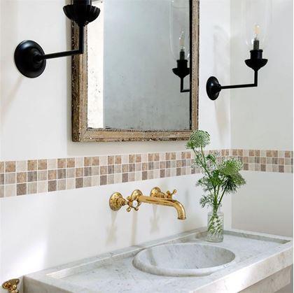 Obrázek z Samolepicí lišta mozaika - hnědá