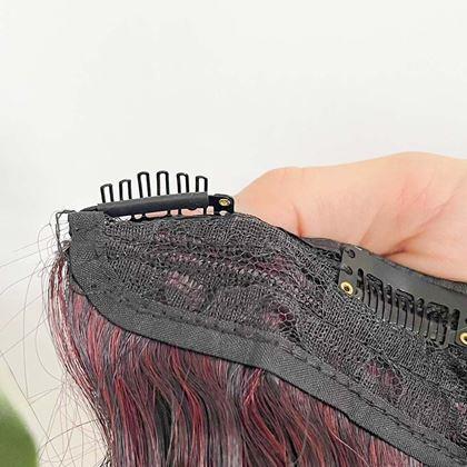 Obrázek z Clip in pás pro barevné podbarvení vlasů - hnědo-červený