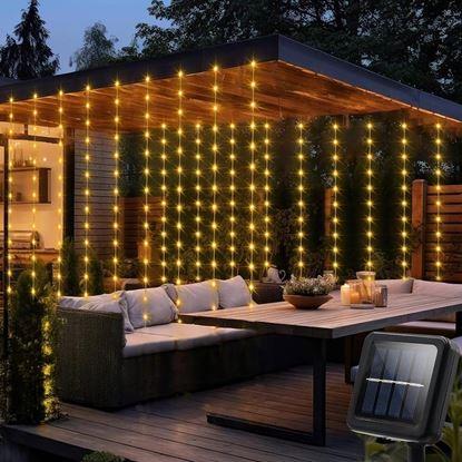Obrázek Solární LED závěs - 10 pramenů × 1 m 