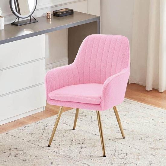 Obrázek z Polstrovaná růžová židlička/křesílko