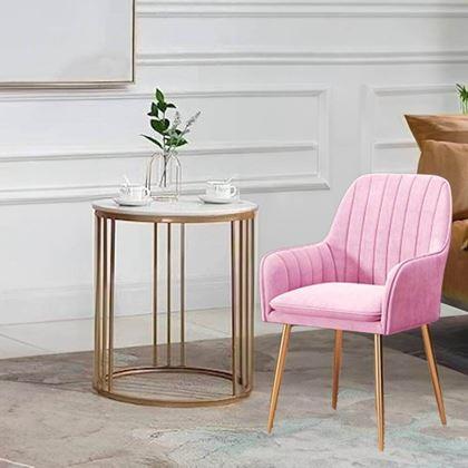 Obrázek z Polstrovaná růžová židlička/křesílko