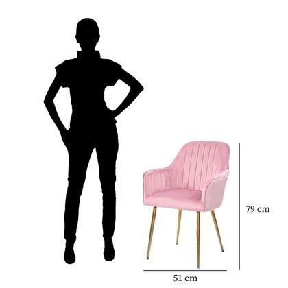 Obrázek z Polstrovaná růžová židlička/křesílko