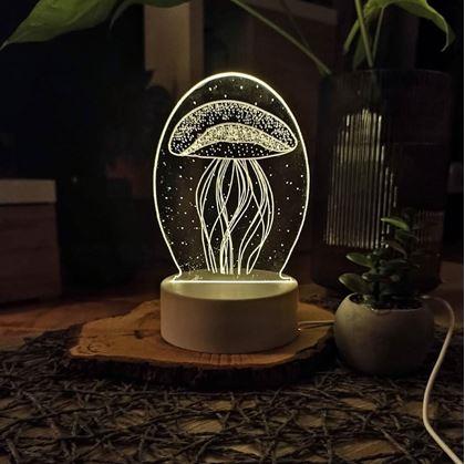 Obrázek z Dekorativní 3D lampa - medúza