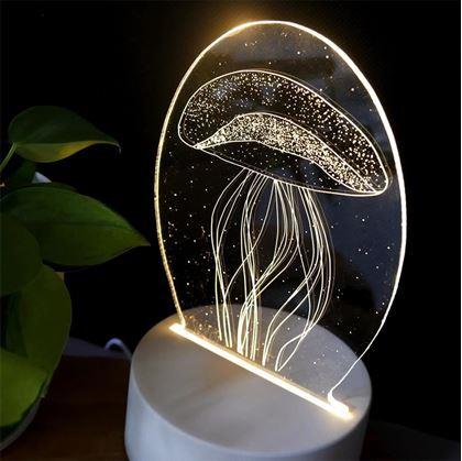 Obrázek z Dekorativní 3D lampa - medúza