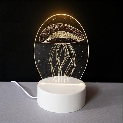 Obrázek z Dekorativní 3D lampa - medúza