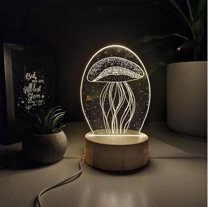 Obrázek z Dekorativní 3D lampa - medúza