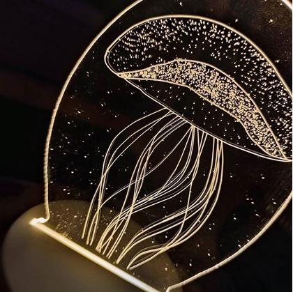 Obrázek z Dekorativní 3D lampa - medúza