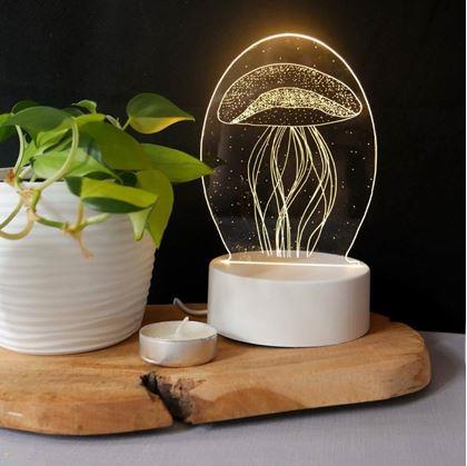 Obrázek z Dekorativní 3D lampa - medúza
