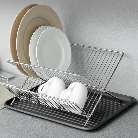 Obrázek z Kovový odkapávač na nádobí s tácem