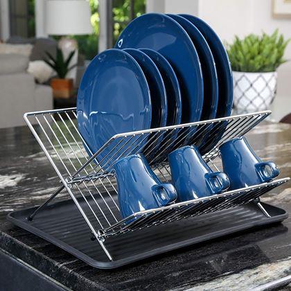 Obrázek z Kovový odkapávač na nádobí s tácem