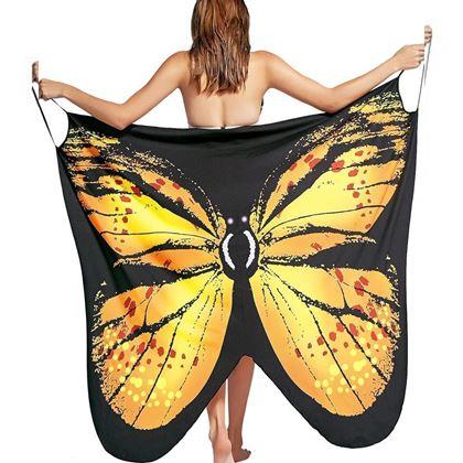 Obrázek z Plážové šaty - motýlí křídla - L-XL - žluté