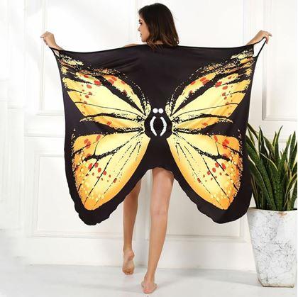 Obrázek z Plážové šaty/tunika přes plavky motýlí křídla - L-XL - modré