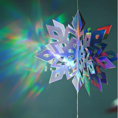 Obrázek Závěsná dekorace sněhové vločky 6 ks