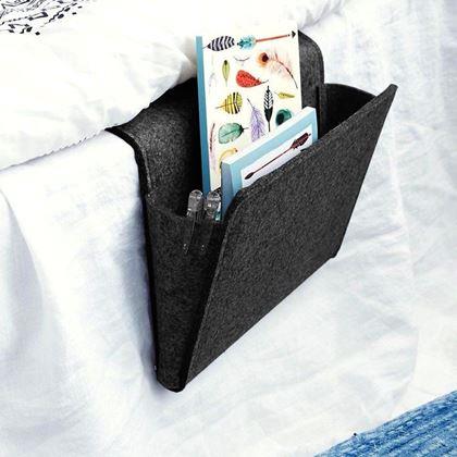 Obrázek z Závěsný kapsář / organizér na postel - černý