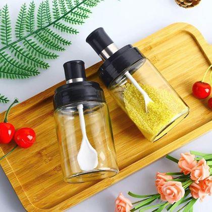 Obrázek z Skleněná dóza na koření se lžičkou