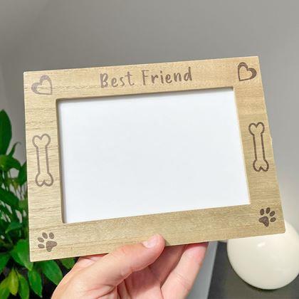 Obrázek z Dřevěný fotorámeček "Best Friend", 10 x 15 cm