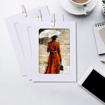 Obrázek z Závěsné papírové fotorámečky s provázkem a kolíčky