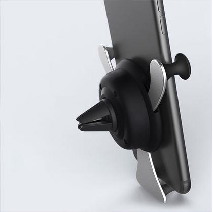 Obrázek z Gravitační držák na mobil do auta do ventilace smajlík