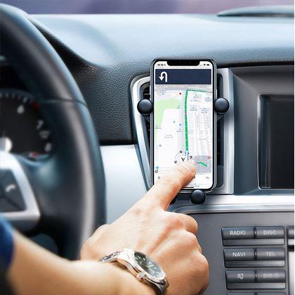 Obrázek z Gravitační držák na mobil do auta do ventilace smajlík