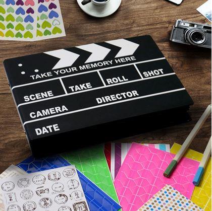 Obrázek z Zážitkový deník/fotoalbum filmová klapka + kreativní sada samolepek