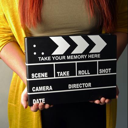 Obrázek z Zážitkový deník/fotoalbum filmová klapka + kreativní sada samolepek