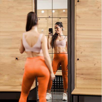 Obrázek z Nalepovací zrcadlové dlaždice 20x20 cm, 4 ks