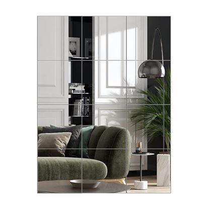 Obrázek Nalepovací zrcadlové dlaždice 20x20 cm, 4 ks