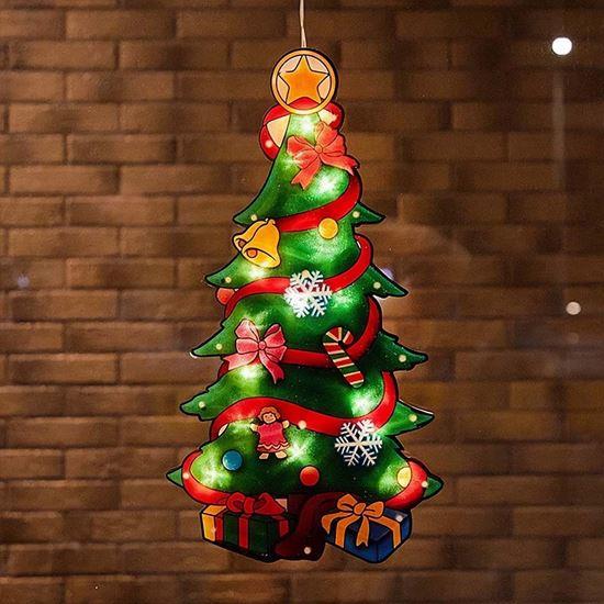 Obrázek z Svítící LED dekorace na okno - vánoční stromeček