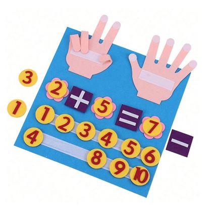 Obrázek z Matematická podložka s čísly a prsty