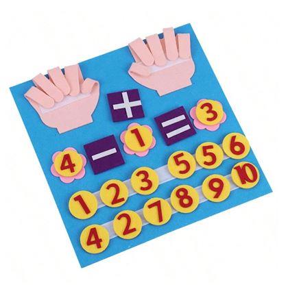 Obrázek z Matematická podložka s čísly a prsty