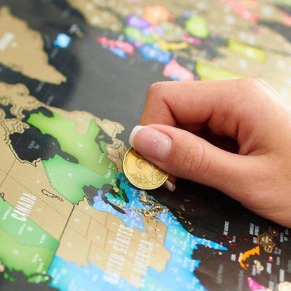 Obrázek Stírací mapa světa deluxe - černá