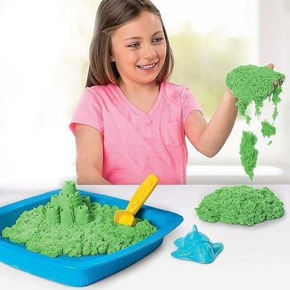 Obrázek z Tekutý kinetický písek mega set 2000 g - plastový kyblík