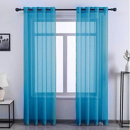 Obrázek z Voálová záclona 130 x 230 cm - modrá