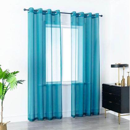 Obrázek z Voálová záclona 130 x 230 cm - modrá