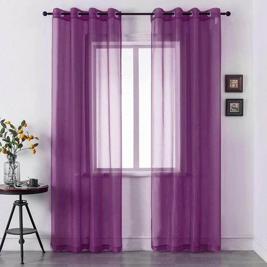 Obrázek z Voálová záclona 130 x 230 cm - vínová