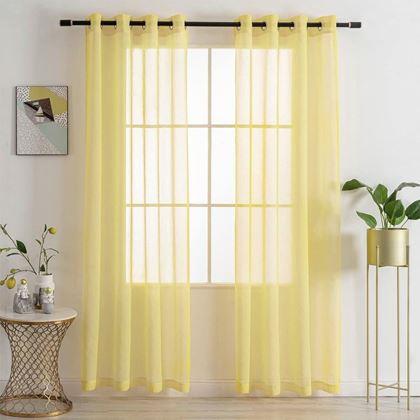Obrázek z Voálová záclona 130 x 230 cm - žlutá