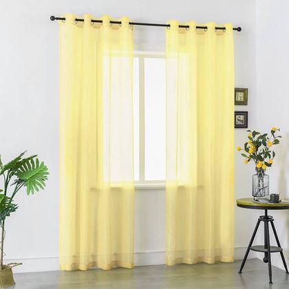 Obrázek z Voálová záclona 130 x 230 cm - žlutá
