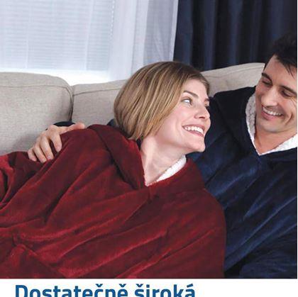 Obrázek z Hřejivá mikinová deka - vínová