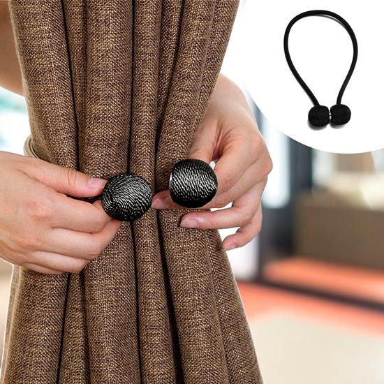 Obrázek z Magnetická spona na závěsy - černá