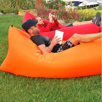 Obrázek z Nafukovací vak Lazy bag dvouvrstvý - oranžový