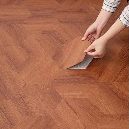 Obrázek z Tapeta hexagon 10 ks - tmavé dřevo