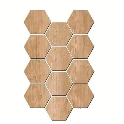 Obrázek z Tapeta hexagon 10 ks - světlé dřevo