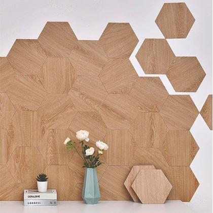 Obrázek z Tapeta hexagon 10 ks - světlé dřevo