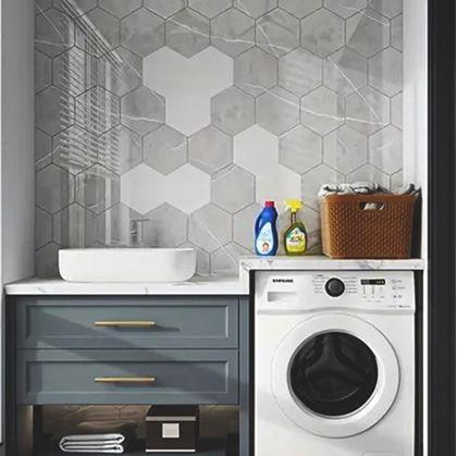 Obrázek z Tapeta hexagon 10 ks - šedá mozaika