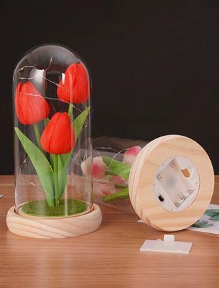 Obrázek z Svítící tulipány ve skleněné kopuli